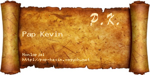 Pap Kevin névjegykártya